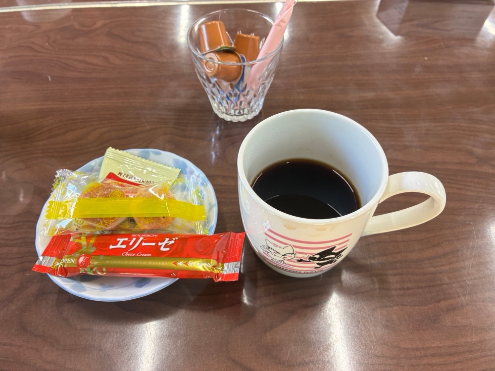 この日のコーヒーとお菓子